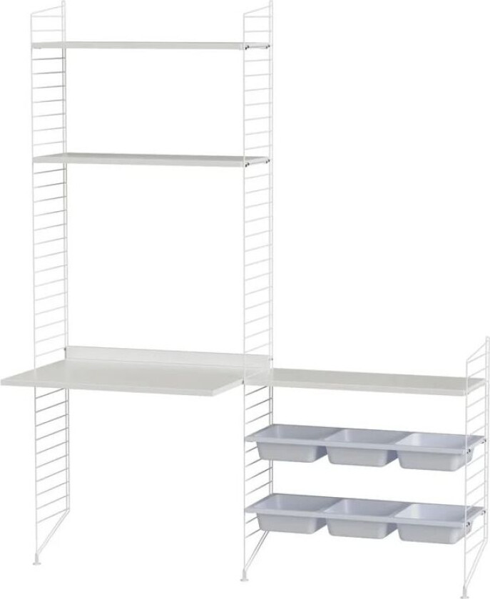 Hylle 78 x 30 cm (3-pakning) Hvit