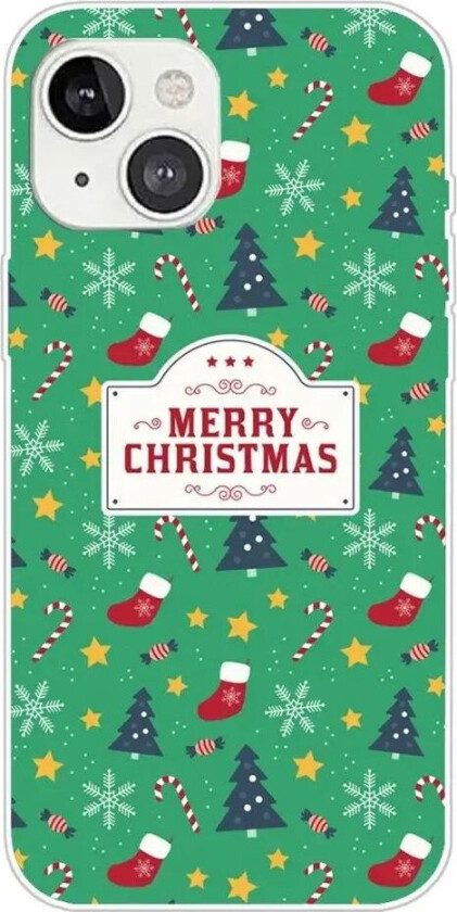 iPhone 15 Plus Fleksibelt Plast Jul Deksel - Merry Christmas - Juletema
