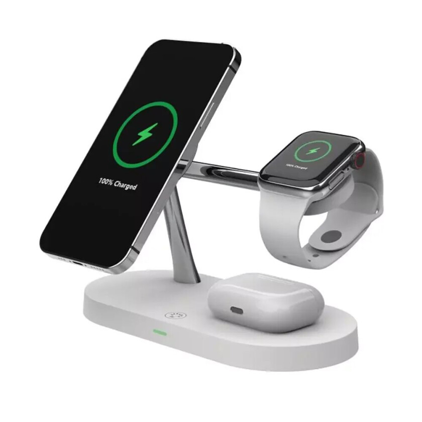 Tech-Protect A14 3-in-1 Trådløs Lader 15W - Hvit