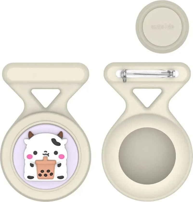 AirTag Silikon Deksel m. Brosje & Motiv - Ku