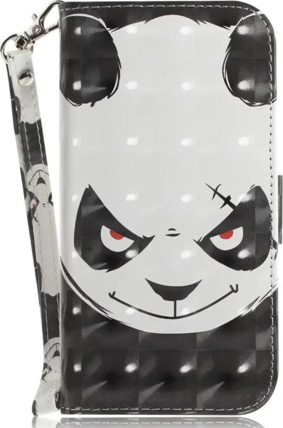 Samsung Galaxy A25 (5G) Kunstskinn Deksel m. Trykk & Stropp - Sint Panda