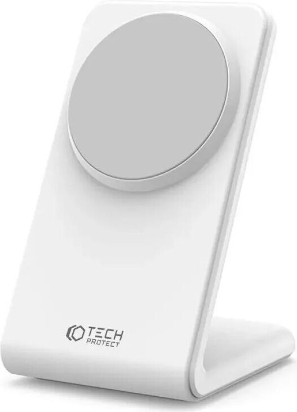 Tech-Protect QI15W-A23 Trådløs Lader - MagSafe-kompatibel - Hvit