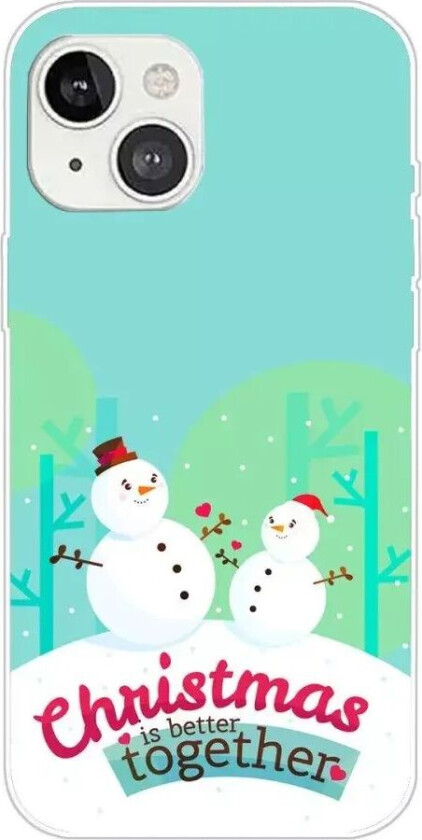 iPhone 13 Fleksibelt Plast Jul Deksel - Christmas is Better Together - Snømenn