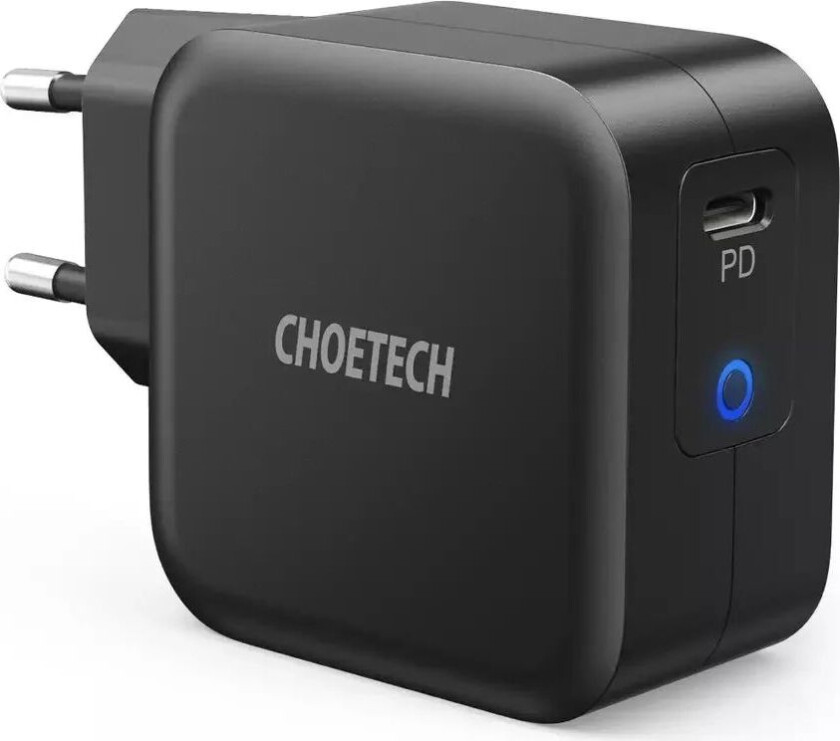 Choetech 61W GaN Power Delivery Vegglader med USB-C - Svart