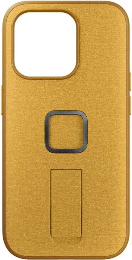 iPhone 15 Pro Stoffdeksel med SlimLink Brakett og Finger Loop - MagSafe Kompatibel - Sun