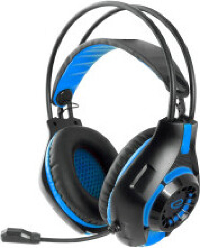 spillhodetelefoner med mikrofon Deathstrike Blue