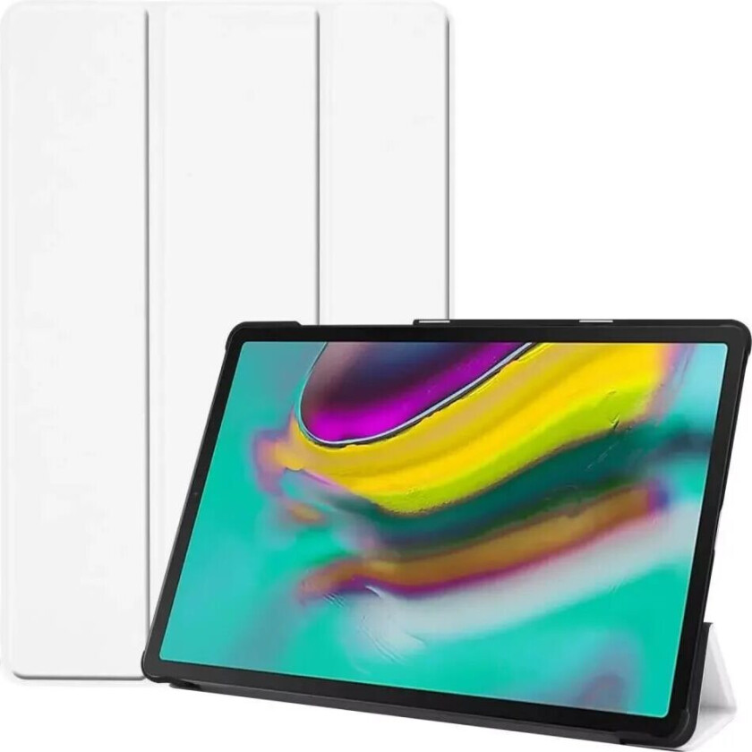 Samsung Galaxy Tab S5e Smart Deksel m. Stativ - Hvit