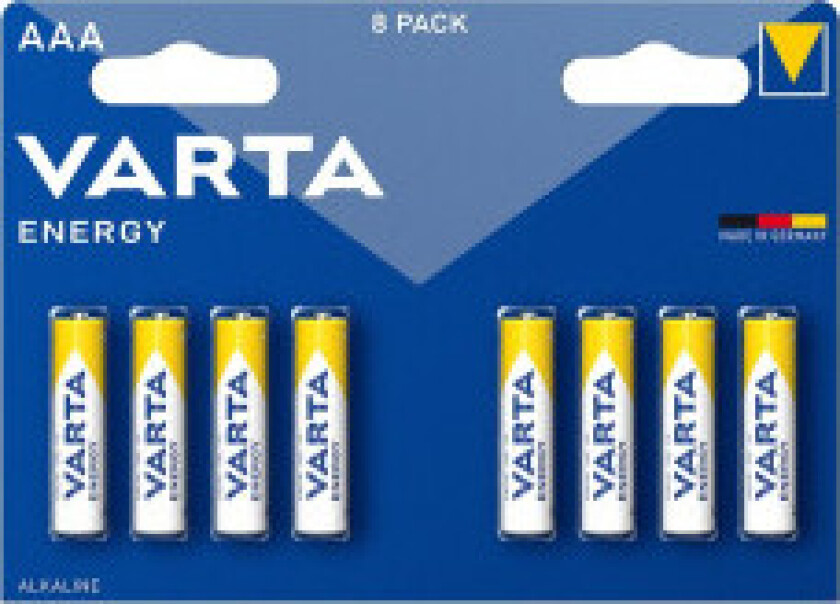 Varta Energy Alkaline batterier AAA 8 stk i multipakning