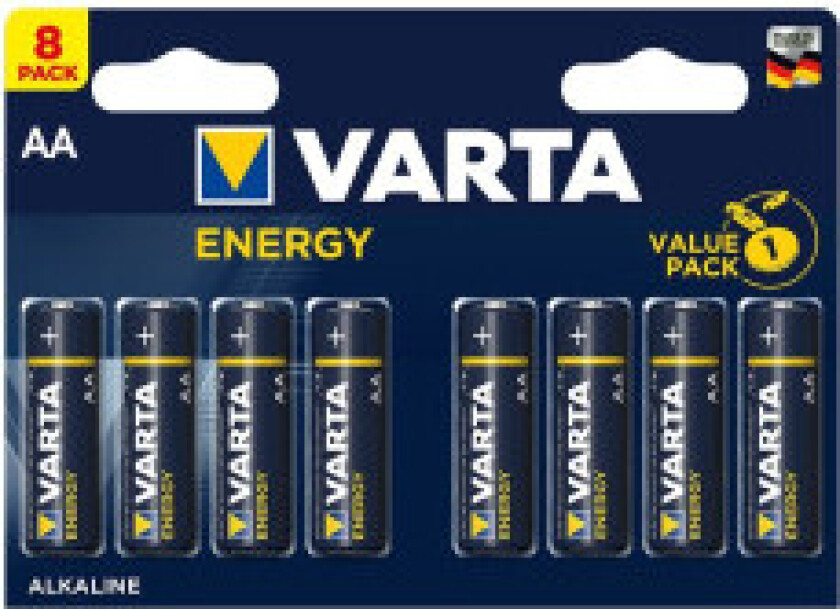 Varta batteri Alkaline, Mignon, AA, LR06, 1,5V - Energi, Blister