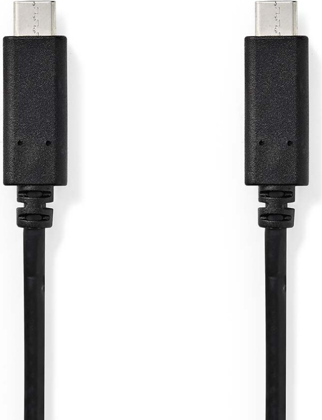 USB-kabel | USB 3.2 Gen 1 | USB-C Hann | USB-C Hann | 60 W | 4K@60Hz | 5 Gbps | Nikkel belagt | 3.00 m | Rund | PVC | Sort | B