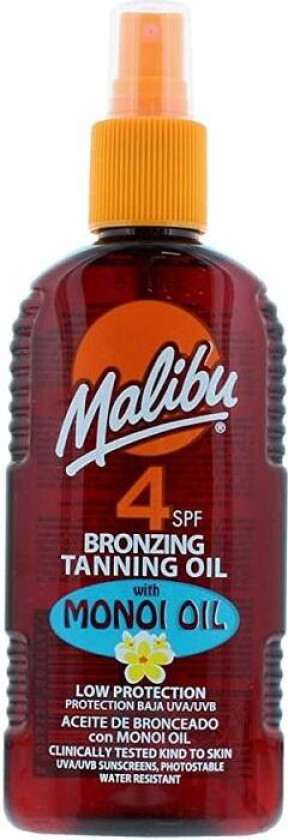 - Bronzing Tanning Oil Monoi Oil SPF4 - Voděodolný opalovací olej ve spreji s olejem monoi 200ml