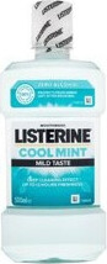 - Cool Mint Mild Taste Mouthwash - Ústní voda bez alkoholu pro svěží dech a ochranu před zubním plakem 500ml