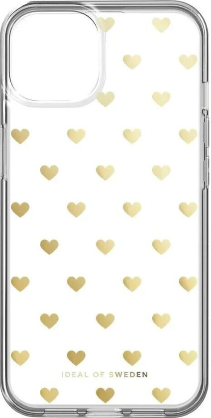 iPhone 14 / 13 iDeal Of Sweden Clear Deksel - Golden Hearts