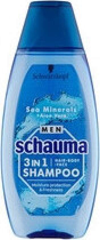 - Schauma Men Sea Minerals + Aloe Vera Hair Face Body Shampoo - Shampoo for men 3in1 400ml