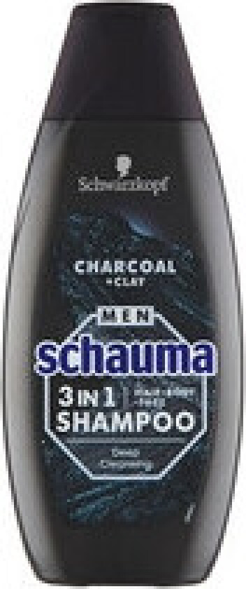 - Schauma Men Charocal + Clay Hair Body Face Shampoo - Shampoo for men 3in1 400ml