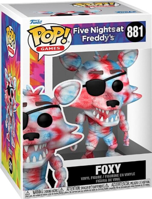 Fem netter på Freddy's POP! Spill Vinyl Figur TieDye Foxy 9 cm