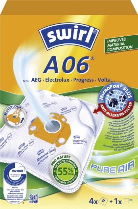 Støvsugerposer A06 OBS 3X4STK 3STK DFP