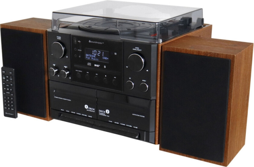 Stereo music centre MCD5600 with DAB+/FM radio, CD/MP3, turntable, double cassette, USB, Bluetooth