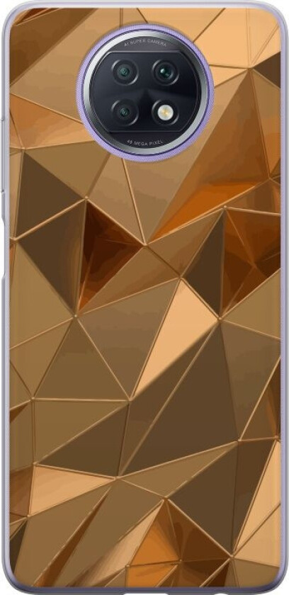 Mobildeksel til Xiaomi Redmi Note 9T med 3D Gull motiv