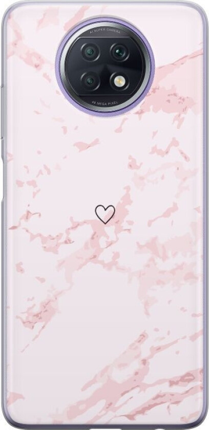 Mobildeksel til Xiaomi Redmi Note 9T med Rosa Hjerte motiv