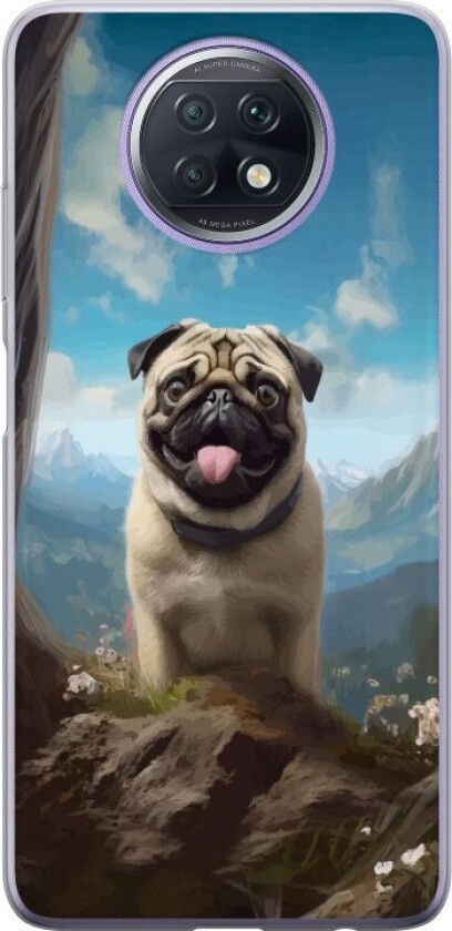 Mobildeksel til Xiaomi Redmi Note 9T med Glad Hund motiv
