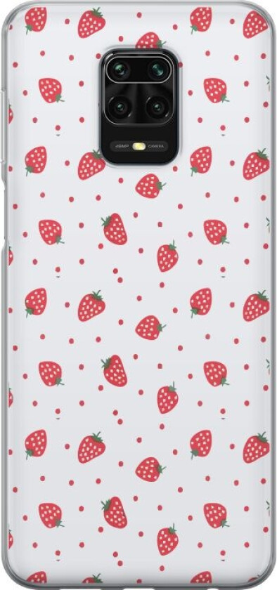 Mobildeksel til Xiaomi Redmi Note 9S med Jordbær motiv