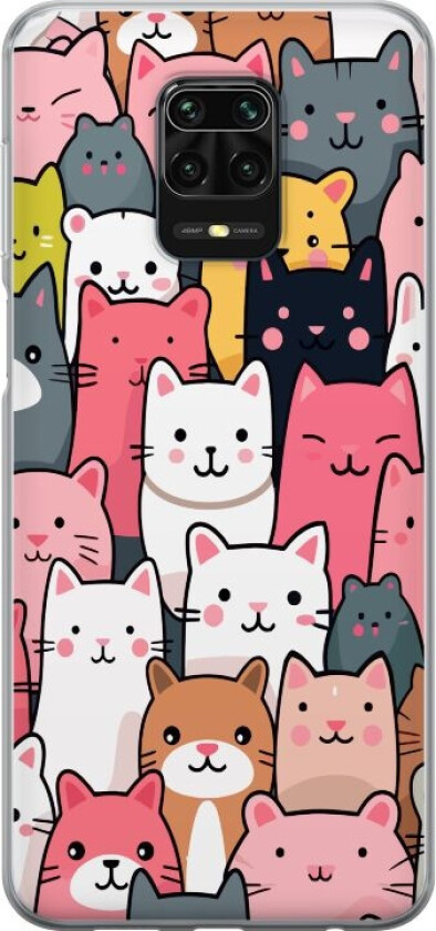 Mobildeksel til Xiaomi Redmi Note 9S med Kattmønster motiv