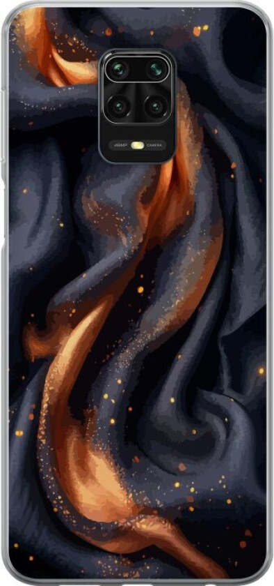 Mobildeksel til Xiaomi Redmi Note 9S med Brennende silke motiv