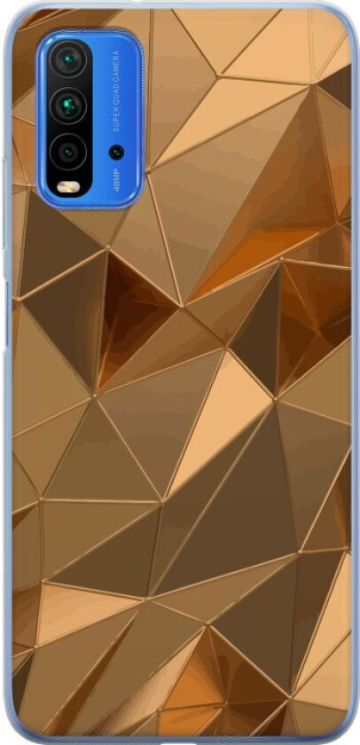 Mobildeksel til Xiaomi Redmi Note 9 4G med 3D Gull motiv