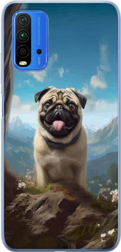 Mobildeksel til Xiaomi Redmi Note 9 4G med Glad Hund motiv