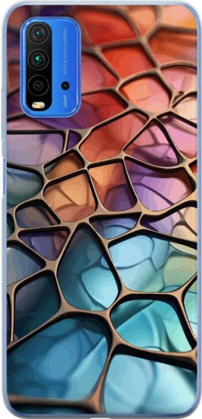 Mobildeksel til Xiaomi Redmi Note 9 4G med Metalliskt mønster motiv