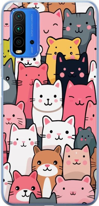 Mobildeksel til Xiaomi Redmi Note 9 4G med Kattmønster motiv