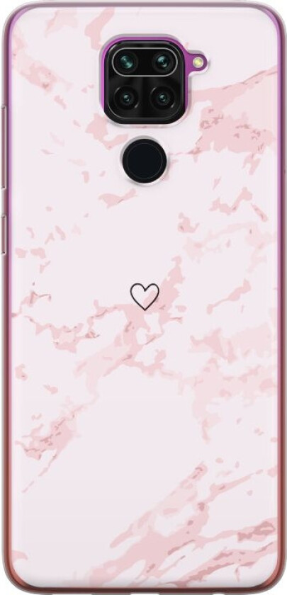Mobildeksel til Xiaomi Redmi Note 9 med Rosa Hjerte motiv
