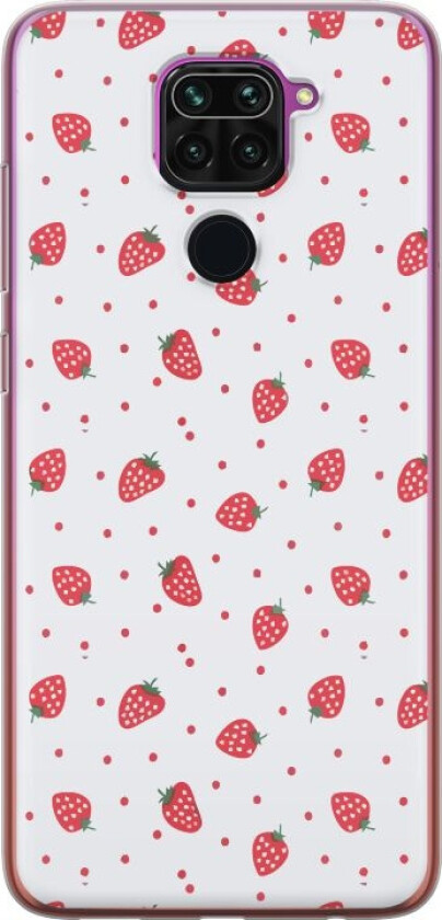 Mobildeksel til Xiaomi Redmi Note 9 med Jordbær motiv