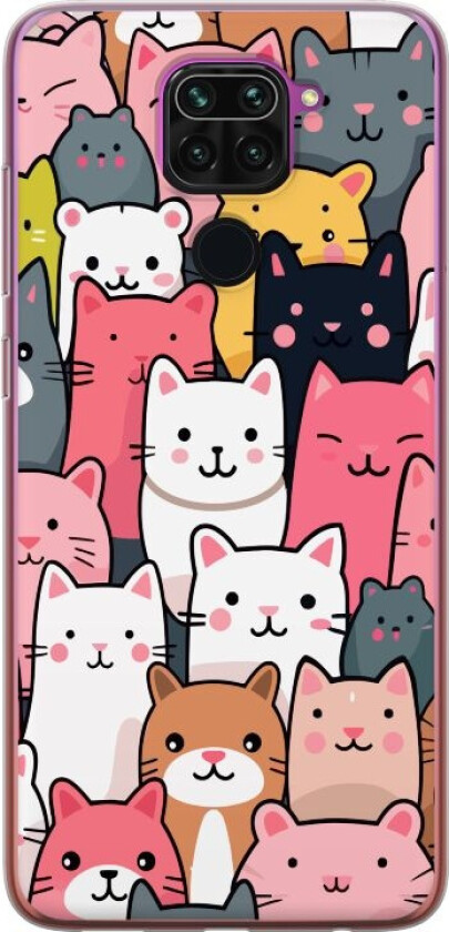 Mobildeksel til Xiaomi Redmi Note 9 med Kattmønster motiv