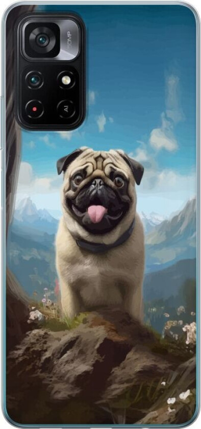 Mobildeksel til Xiaomi Poco M4 Pro 5G med Glad Hund motiv