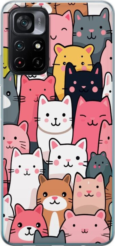 Mobildeksel til Xiaomi Poco M4 Pro 5G med Kattmønster motiv