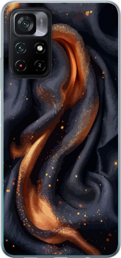 Mobildeksel til Xiaomi Poco M4 Pro 5G med Brennende silke motiv