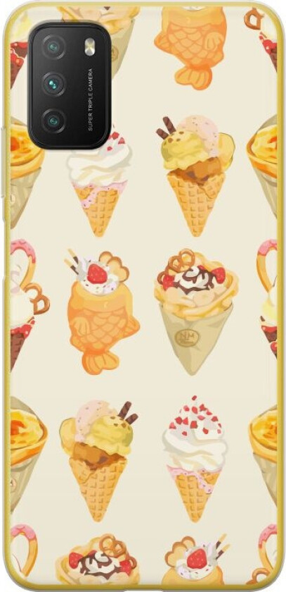 Mobildeksel til Xiaomi Poco M3 med Glassig motiv