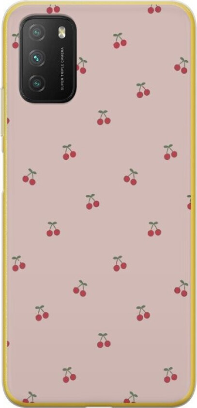 Mobildeksel til Xiaomi Poco M3 med Kirsebær motiv