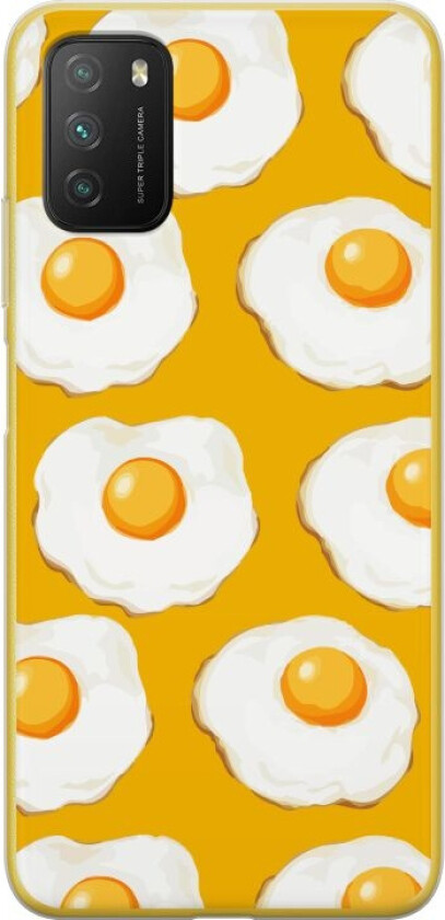 Mobildeksel til Xiaomi Poco M3 med Stekt egg motiv