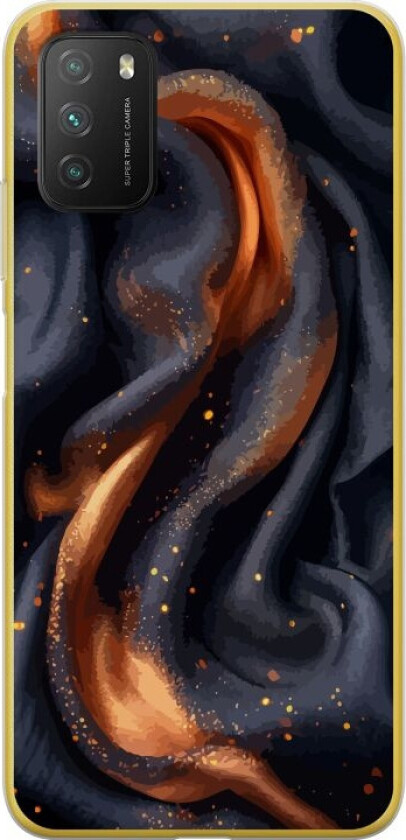 Mobildeksel til Xiaomi Poco M3 med Brennende silke motiv