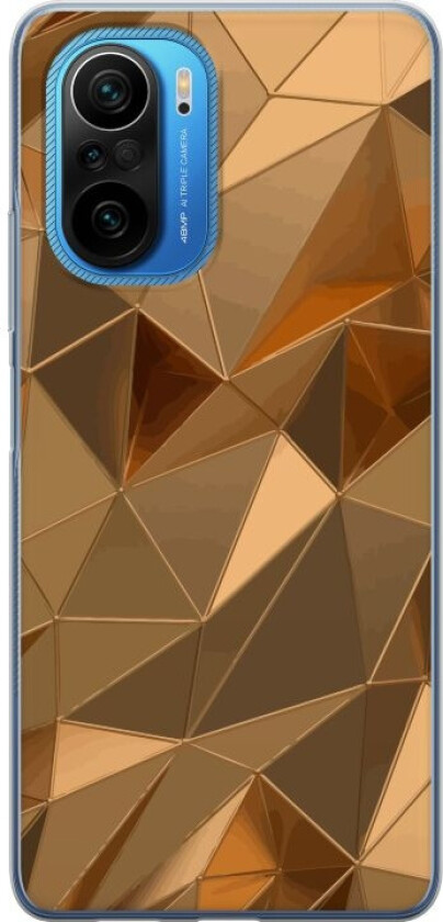 Mobildeksel til Xiaomi Poco F3 med 3D Gull motiv