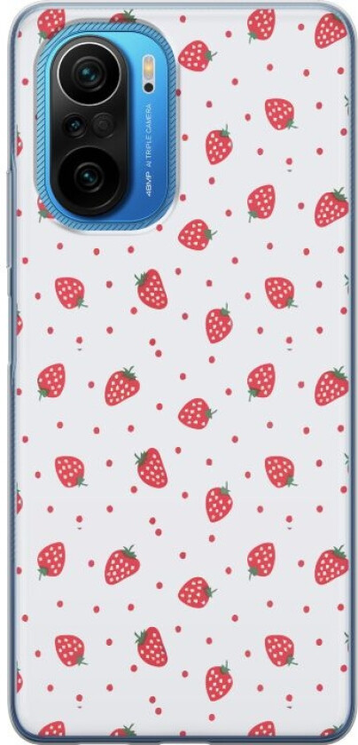 Mobildeksel til Xiaomi Poco F3 med Jordbær motiv