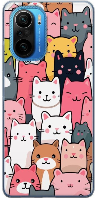 Mobildeksel til Xiaomi Poco F3 med Kattmønster motiv