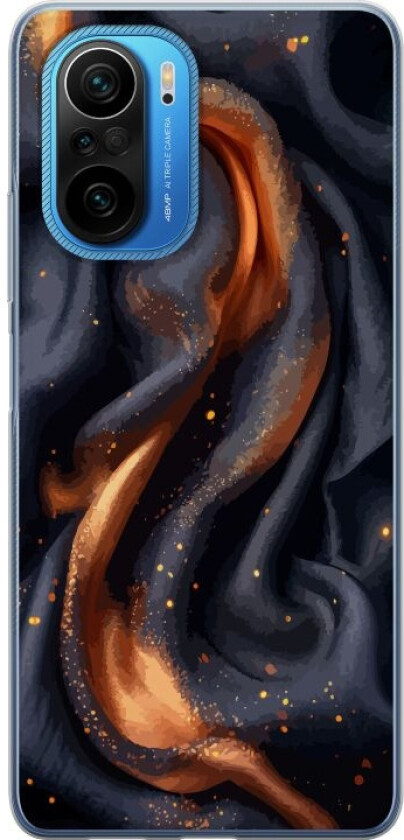 Mobildeksel til Xiaomi Poco F3 med Brennende silke motiv