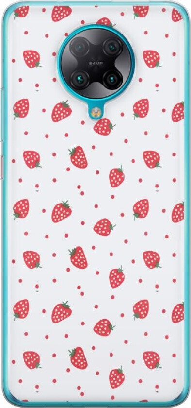 Mobildeksel til Xiaomi Poco F2 Pro med Jordbær motiv