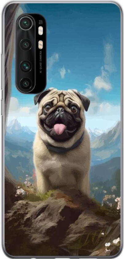 Mobildeksel til Xiaomi Mi Note 10 Lite med Glad Hund motiv