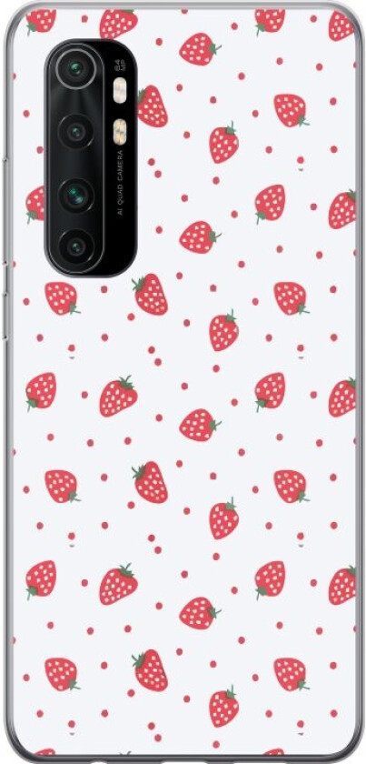 Mobildeksel til Xiaomi Mi Note 10 Lite med Jordbær motiv