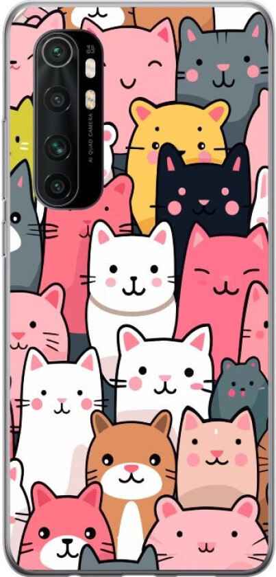 Mobildeksel til Xiaomi Mi Note 10 Lite med Kattmønster motiv